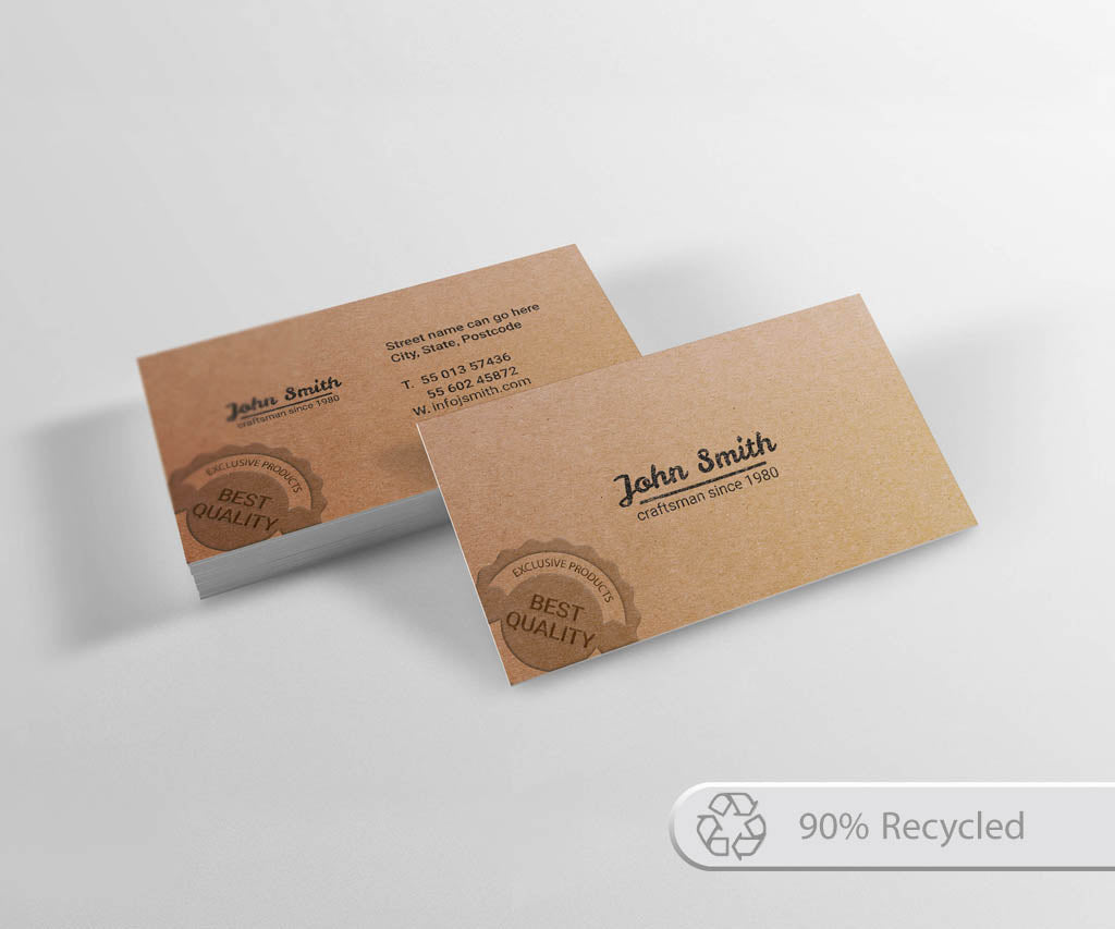 Brown Kraft Recycled Business Cards